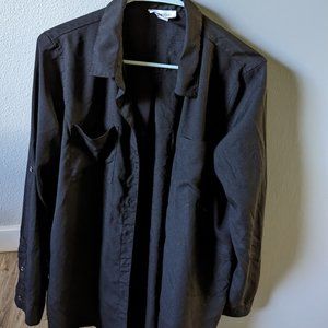 Medium Black Calvin Klein button up shirt